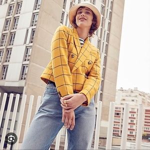 J. Crew Limited Edition Double Breasted Cropped Plaid Blazer, Size 10, NWT